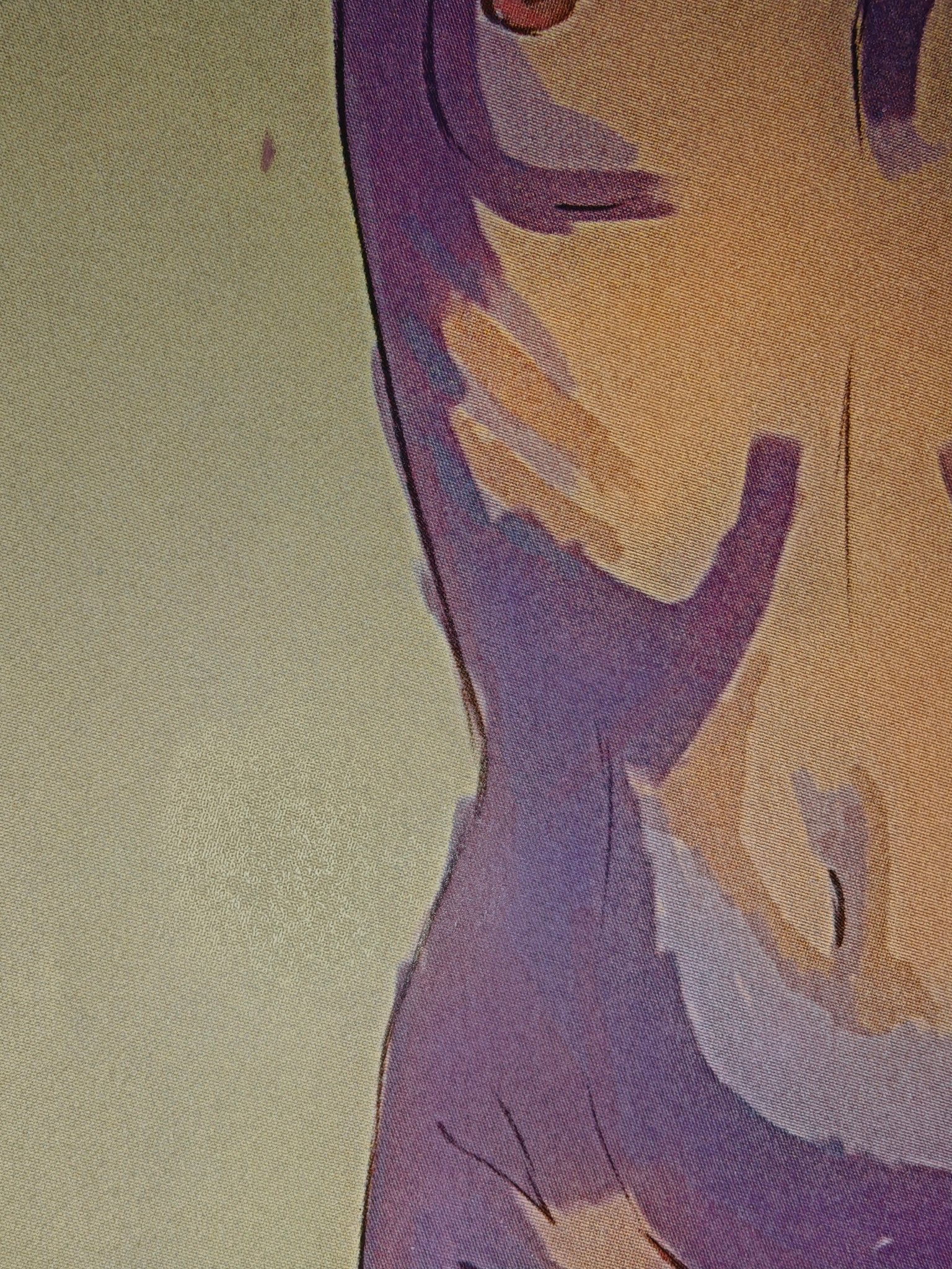 Proceso en estudio — pintura sobre lienzo, detalle de capa